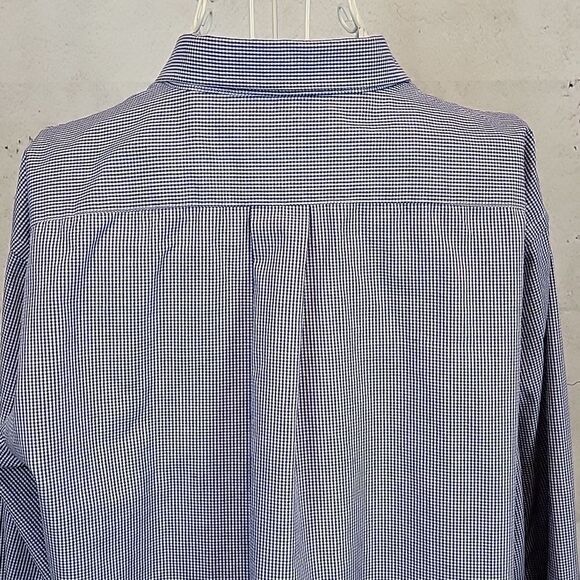 Van Heusen Originals Classic Fit checkered button-down shirt Men's Size 16 1/4 - Picture 8 of 11